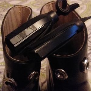 Rain boots worn a few times ( tassel off one boot can be put back on